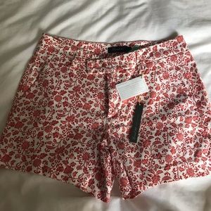 Cream and burnt orange shorts